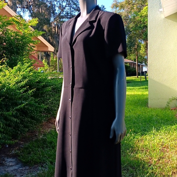 LIZ CLAIBORNE DRESSES LADIES VINTAGE (8) BUTTON CLOSURE LUXURY MAXI DRESS - Picture 8 of 16
